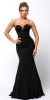 Classic Strapless Mermaid Cut Fit-N-Flare Long Prom Dress in Black